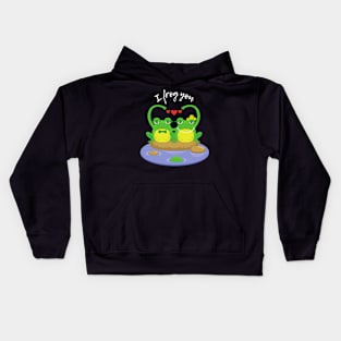 Frog couple dark Kids Hoodie